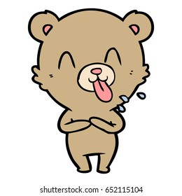 rude cartoon bear