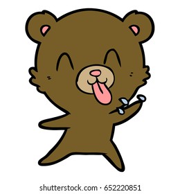 rude cartoon bear