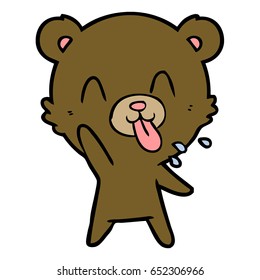 rude cartoon bear