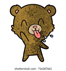 rude cartoon bear