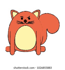 rude face pet cat