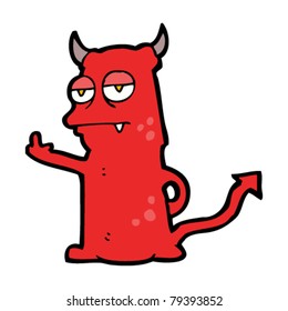 Rude Little Devil Cartoon