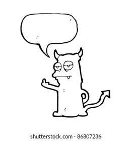 rude little devil cartoon