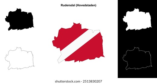 Mapa de Rudersdal municipalidade conjunto