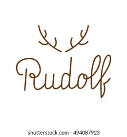 Rudolf Deer. Modern Linear Hand Drawn Lettering