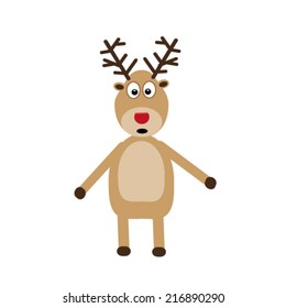 Rudolf Reindeer Isolated