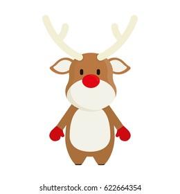 Similar Images, Stock Photos & Vectors of Funny Reindeer on winter