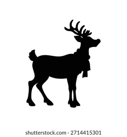 Diseño plano de Vector de icono de reno Rudolph.