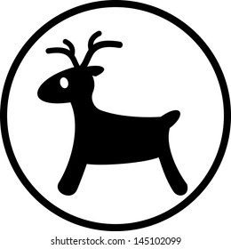 Rudolph reindeer vector icon