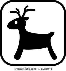 Rudolph reindeer vector icon