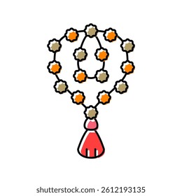 rudraksha beads color icon vector. rudraksha beads sign. isolated symbol illustration