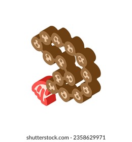 rudraksha beads isometric icon vector. rudraksha beads sign. isolated symbol illustration