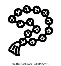 rudraksha beads line icon vector. rudraksha beads sign. isolated contour symbol black illustration