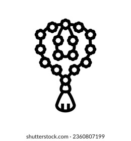 rudraksha beads line icon vector. rudraksha beads sign. isolated contour symbol black illustration