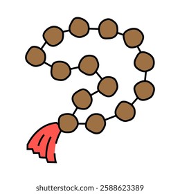 rudraksha beads line icon vector. rudraksha beads sign. isolated symbol illustration