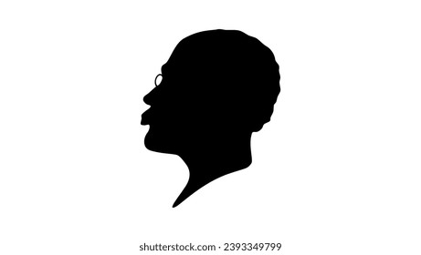 Rudyard Kipling silhouette, high quality vector