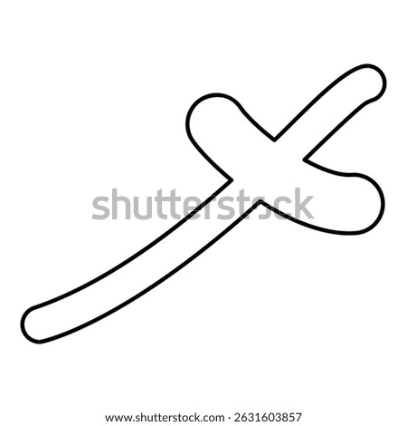 Rufiyaa Maldivian currency symbol MVR money sign contour outline line icon black color vector illustration image thin flat style simple