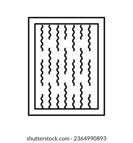 rug bedroom interior line icon vector. rug bedroom interior sign. isolated contour symbol black illustration