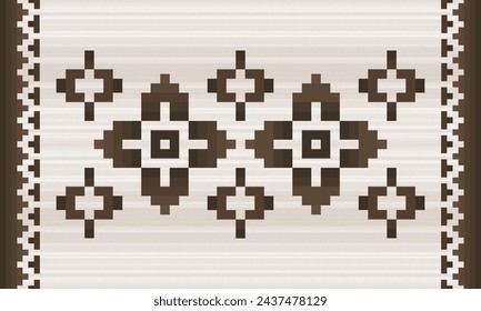  Rug carpet background Geometric ethnic oriental ikat pattern traditional Design for background, carpet, wallpaper, clothing, wrapping, Batik, fabric, Vector illustration