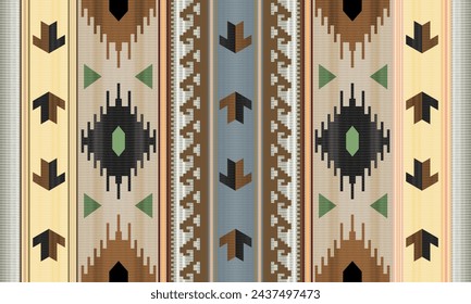 Rug carpet background Geometric ethnic oriental ikat pattern traditional Design for background, carpet, wallpaper, clothing, wrapping, Batik, fabric, Vector illustration