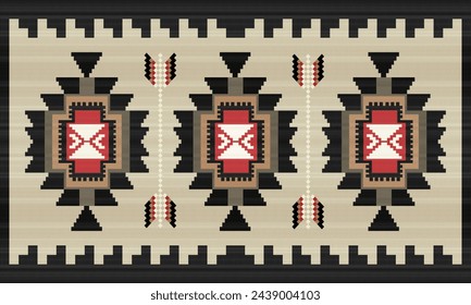 Alfombra alfombra de fondo Geométrico étnico oriental ikat patrón tradicional Diseño para el fondo, alfombra, papel pintado, ropa, envoltura, Batik, tela, ilustración vectorial