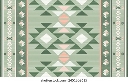 Alfombra de fondo Geométrica étnica oriental ikat patrón tradicional Diseño para el fondo, alfombra, Fondo de pantalla, ropa, envoltura, Batik, tela, Ilustración vectorial