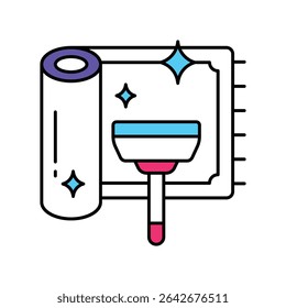 Rug Cleaning Vector Filled outline illustration style icon. EPS 10 file 