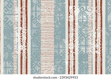 Rug dye tie seamless texture with abstract pattern, ethnic fabric, grunge background, boho style pattern, illustration Grunge textured textile print and wallpaper, ethnic design for cards