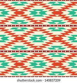 Rug geometric tribal seamless pattern