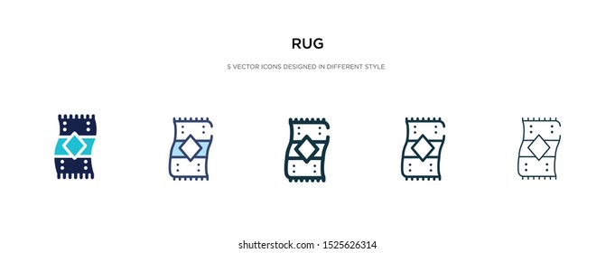 rug icon in different style vector illustration. two colored and black rug vector icons designed in filled, outline, line and stroke style can be used for web, mobile, ui