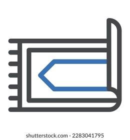 rug icon duocolor grey blue colour ramadan illustration vector element and symbol perfect. Icon sign from modern collection for web.