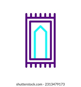 Rug icon duocolor purple blue colour ramadan illustration vector element and symbol perfect.