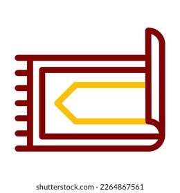 rug icon duocolor red style ramadan illustration vector element and symbol perfect. Icon sign from modern collection for web.