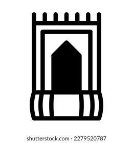 rug icon duotone black style ramadan illustration vector element and symbol perfect. Icon sign from modern collection for web.