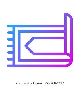 rug icon gradient purple colour ramadan illustration vector element and symbol perfect. Icon sign from modern collection for web.