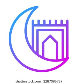 Farbverlauf-Ikone violetter Farbe ramadan Vektorelement und Symbol perfekt. Symbol aus der modernen Kollektion für Web.