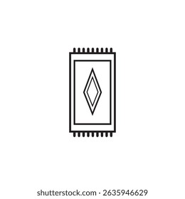 Diseño de elemento de ilustración de icono de alfombra