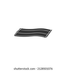 Rug Icon Silhouette Illustration. Textile Interior Elegant Vector Graphic Pictogram Symbol Clip Art. Doodle Sketch Black Sign.