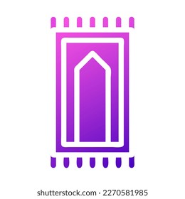 rug icon solid gradient pink style ramadan illustration vector element and symbol perfect. Icon sign from modern collection for web.