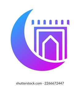 rug icon solid gradient purple style ramadan illustration vector element and symbol perfect. Icon sign from modern collection for web.