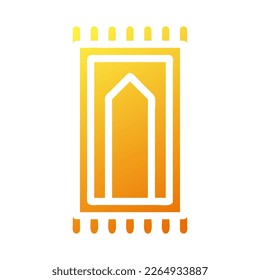 rug icon solid gradient yellow ramadan illustration vector element and symbol perfect. Icon sign from modern collection for web.
