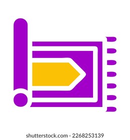 icono de alfombra sólido color amarillo púrpura estilo ramadan ilustración elemento vector y símbolo perfecto. Signo de icono de la colección moderna para la web.