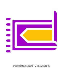 Teppichsymbol solide violett-gelbe Stil ramadan-Vektorelement und Symbol perfekt. Symbol aus der modernen Kollektion für Web.