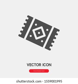 Rug icon vector. Carpet symbol. Linear style sign for mobile concept and web design. Rug symbol illustration. Pixel vector graphics - Vector.