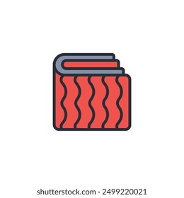 rug icon. vector.Editable stroke.linear style sign for use web design,logo.Symbol illustration.