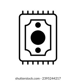 rug icon with white background vector stock illustration