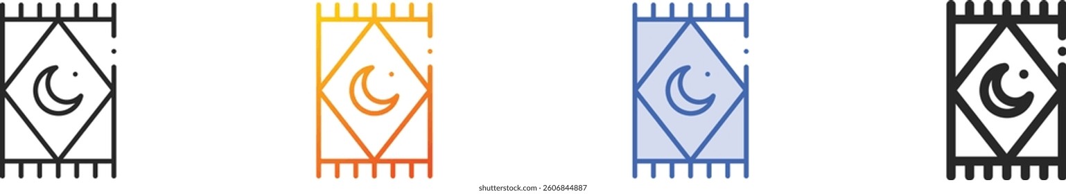 rug icon.Thin Linear, Gradient, Blue Stroke and bold Style Design Isolated On White Background