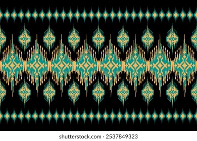 Rug ikat pattern Aztec style. Ethnic oriental seamless pattern in tribal. folk embroidery, American, mexican for fabric, carpet, textile, clothing, batik, motif.