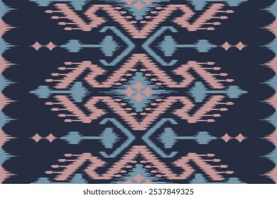 Rug ikat pattern Aztec style. Ethnic oriental seamless pattern in tribal. folk embroidery, American, mexican for fabric, carpet, textile, clothing, batik, motif.