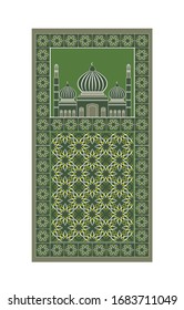 Rug for a Islamic prayer, vector illustration